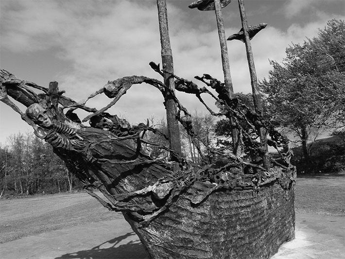 National Famine Memorial, 'coffin Ship', Westport, Croagh Patrick, Co Mayo, Ireland